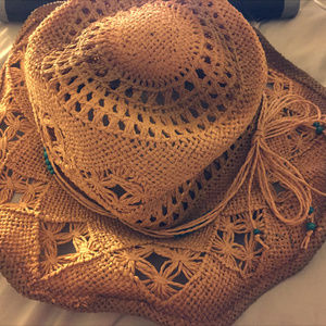 Boho Bucket Teal Bead Hat